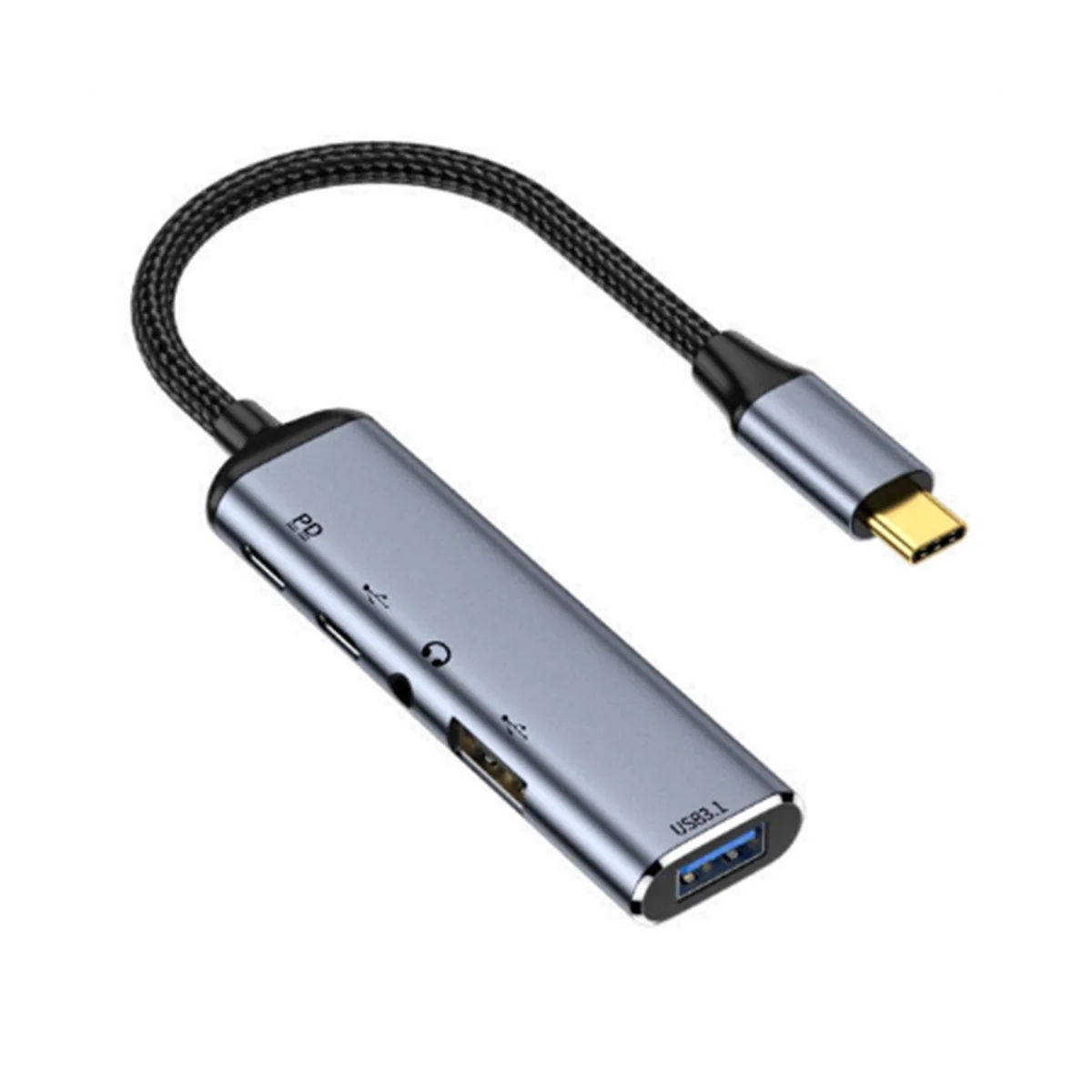 

Portable USB 3.1 Type-C Hub to HDMI-Compatible Multi Splitter Adapter 4K Thunderbolt 3 USB C Hub for PC (Y003)