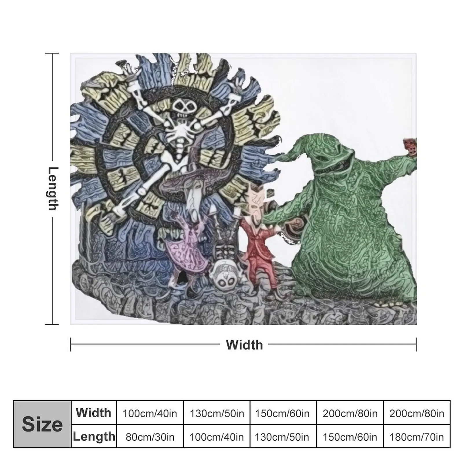 Одеяло oogie boogie для зимы роскошное