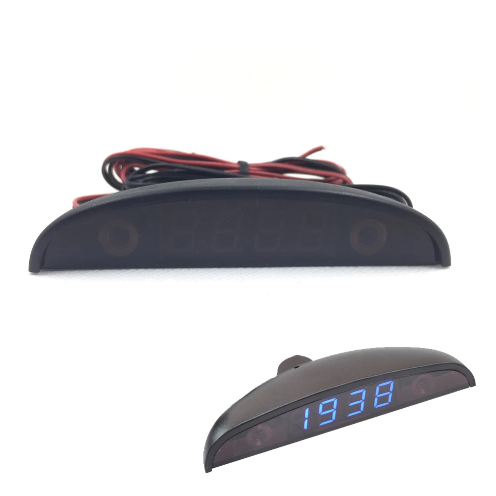 12 В Автомобильный интерьер 3 в 1 автомобильные Часы Вольтметр термометр и