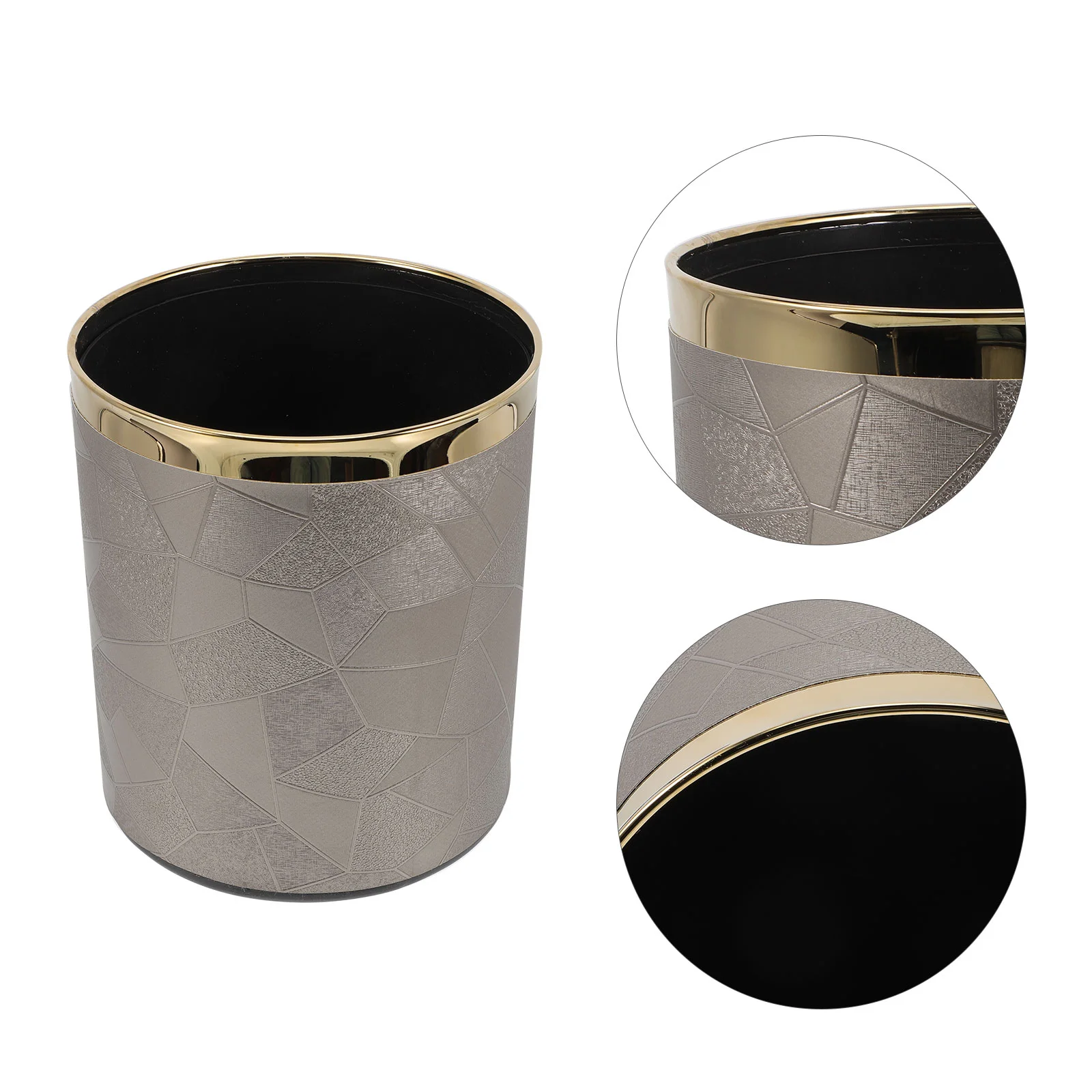 

Trash Can Bin Garbage Cans Kitchen Waste Bins Wastebasket Paper Round Vintage Rubbish Farmhouse Geometric Modern Retro Large