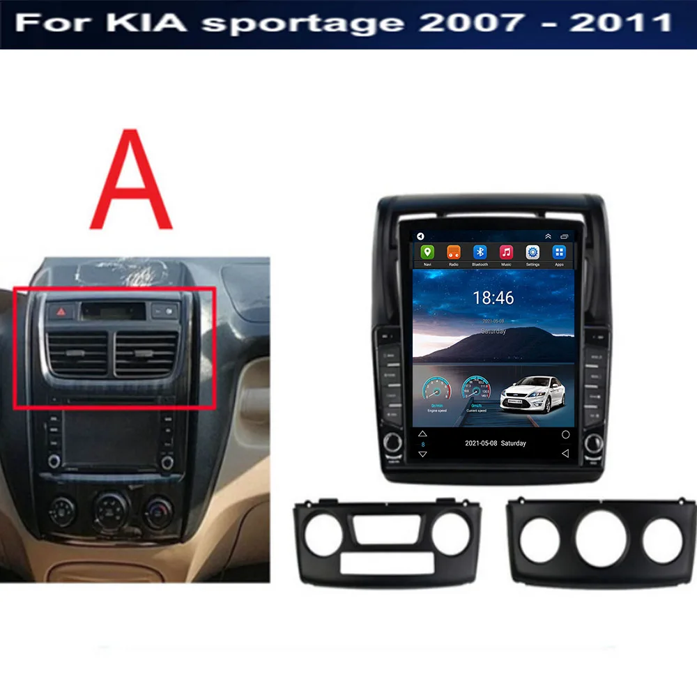 Автомагнитола 4G Carplay Android для KIA Sportage 2007-2011 2 Din экран 9 7 дюйма Tesla автомобильный