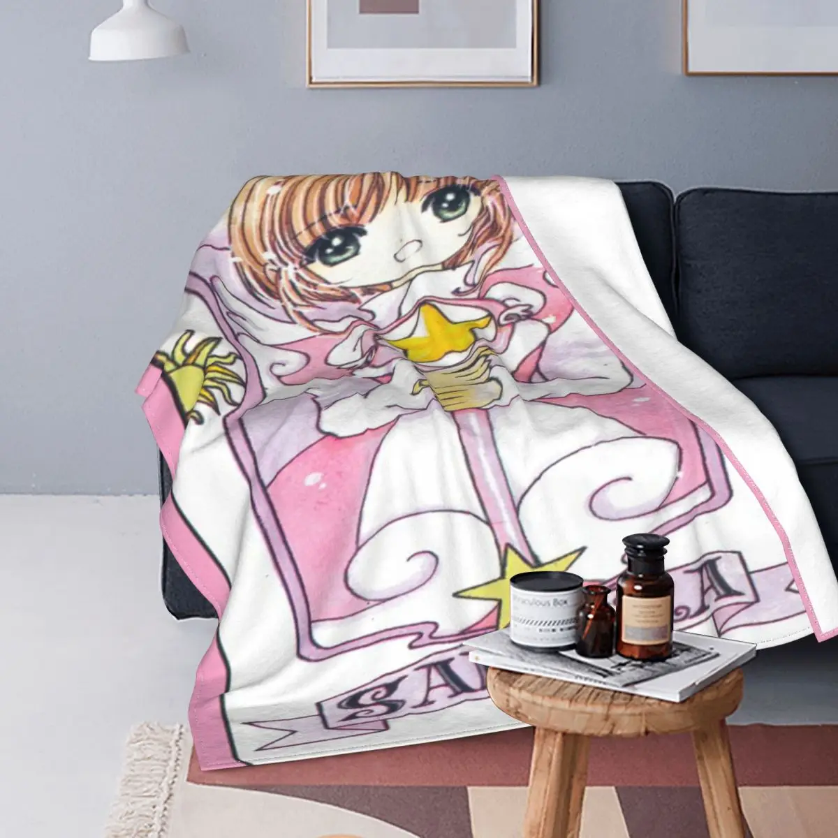 

Розовое Одеяло Cardcaptor Sakura s бархатное весенне-осеннее 3D мультяшное дышащее теплое покрывало для дивана плюшевое тонкое одеяло