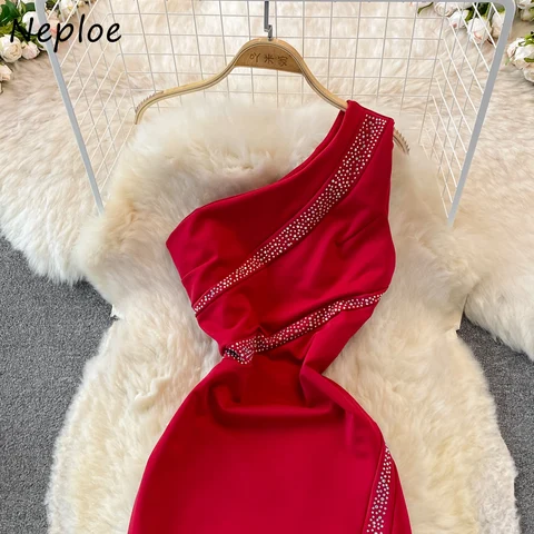 Модное сексуальное платье Neploe с косым воротником для женщин, без бретелек, без рукавов, для банкета, для хозяйки, платья Merimaid, легкие платья