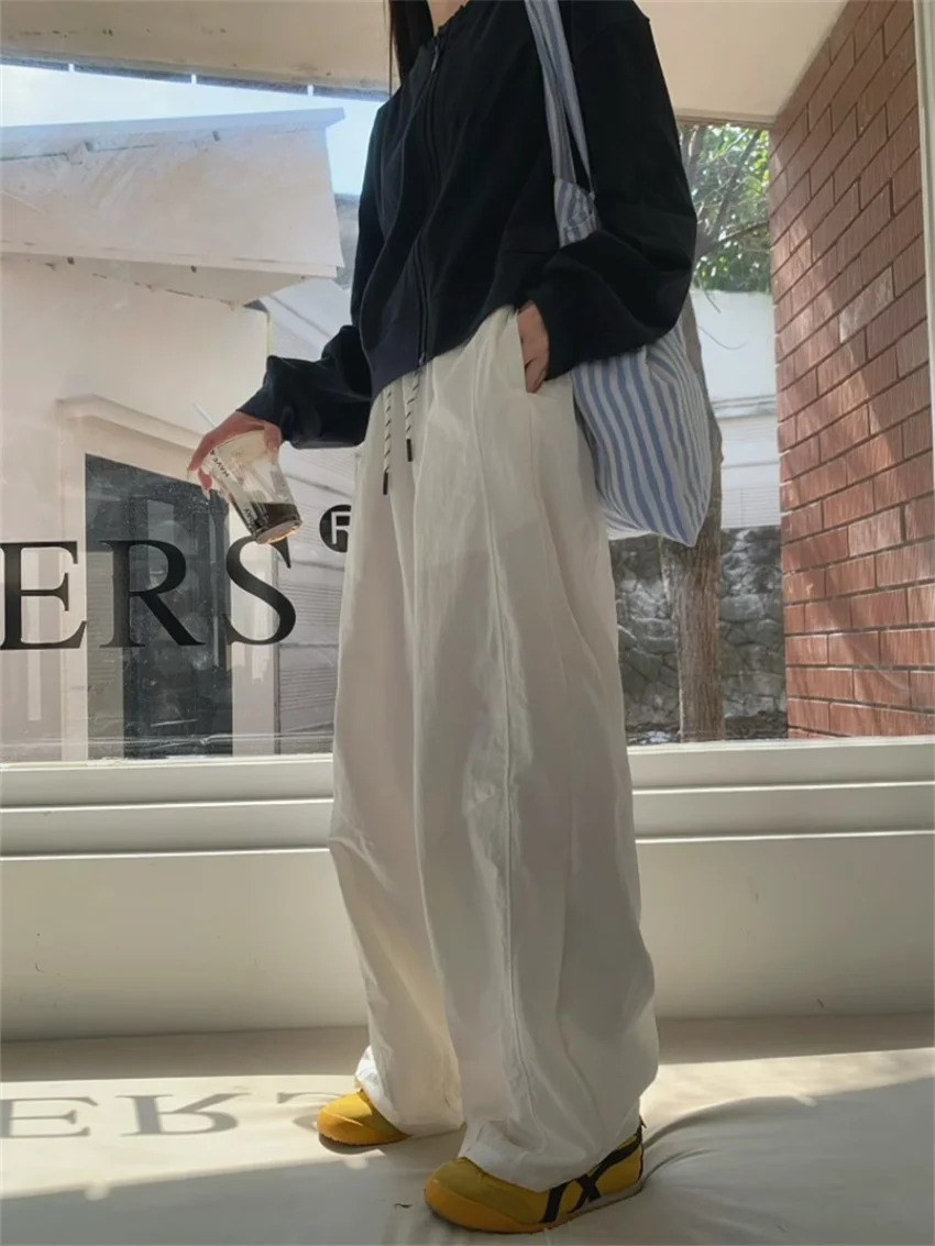 Брюки женские солнцезащитные с широкими штанинами завышенной талией