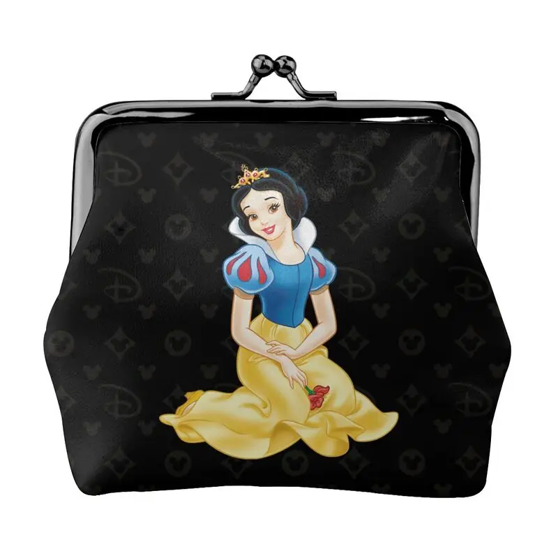 

Брендовая сумка Disney, новинка, женский кожаный кошелек с мультяшным принтом, кошелек для монет Kiss Lock, дизайнерский короткий кошелек, высокока...