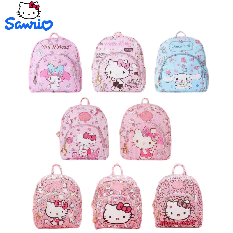 

НОВЫЙ Sanrio серии Hello Kitty Kuromi Cinnamoroll мультфильм Kawaii детский школьный портфель для девочек модный Повседневный вместительный рюкзак