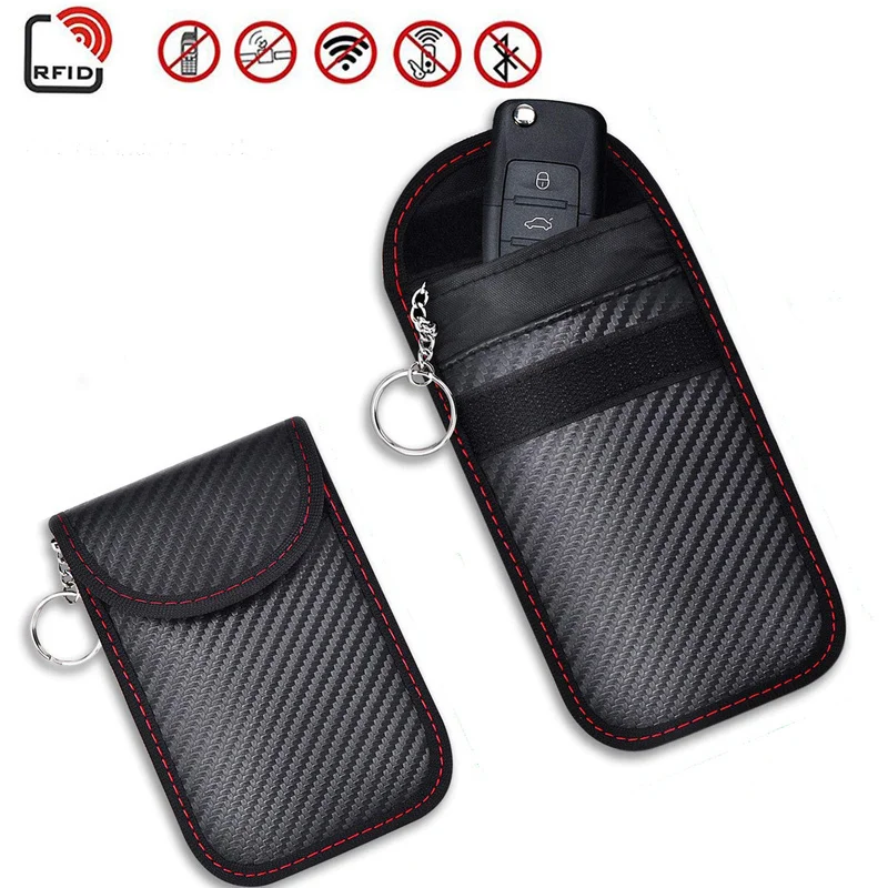 

Car Key Signal Blocker Case Faraday Cage Fob Pouch Keyless RFID Blocking Bag
