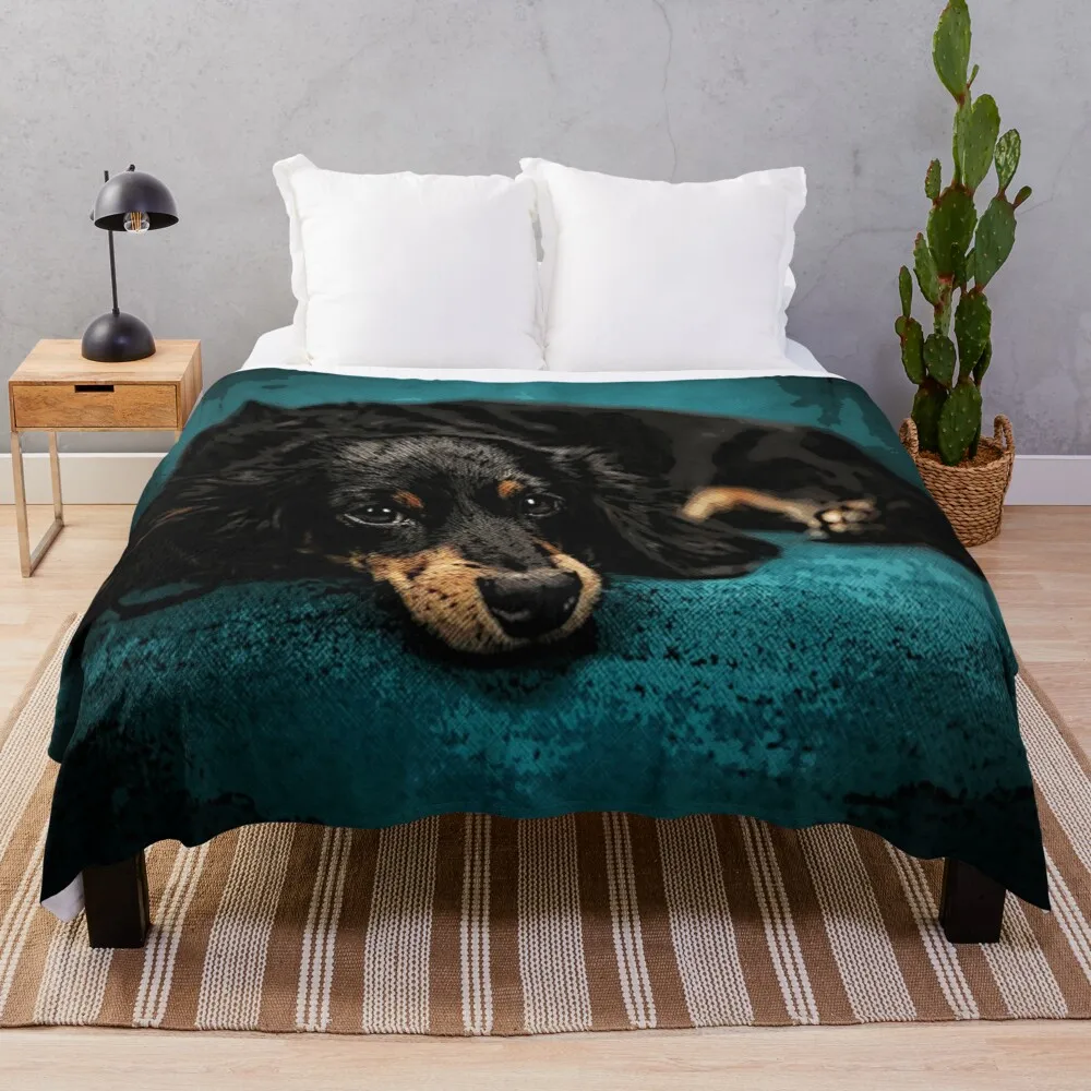 

Adorable Dachshund Throw Blanket blanket for travel light