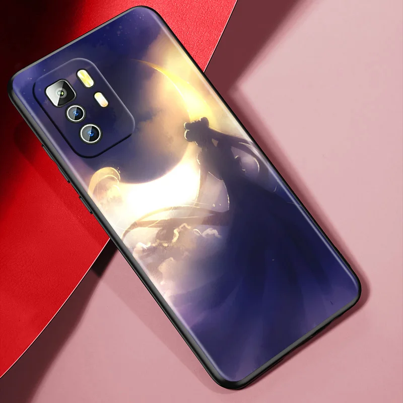 Силиконовый черный мягкий чехол для телефона милый Сейлор Мун Xiaomi Redmi Note 11S 11T 11 10S