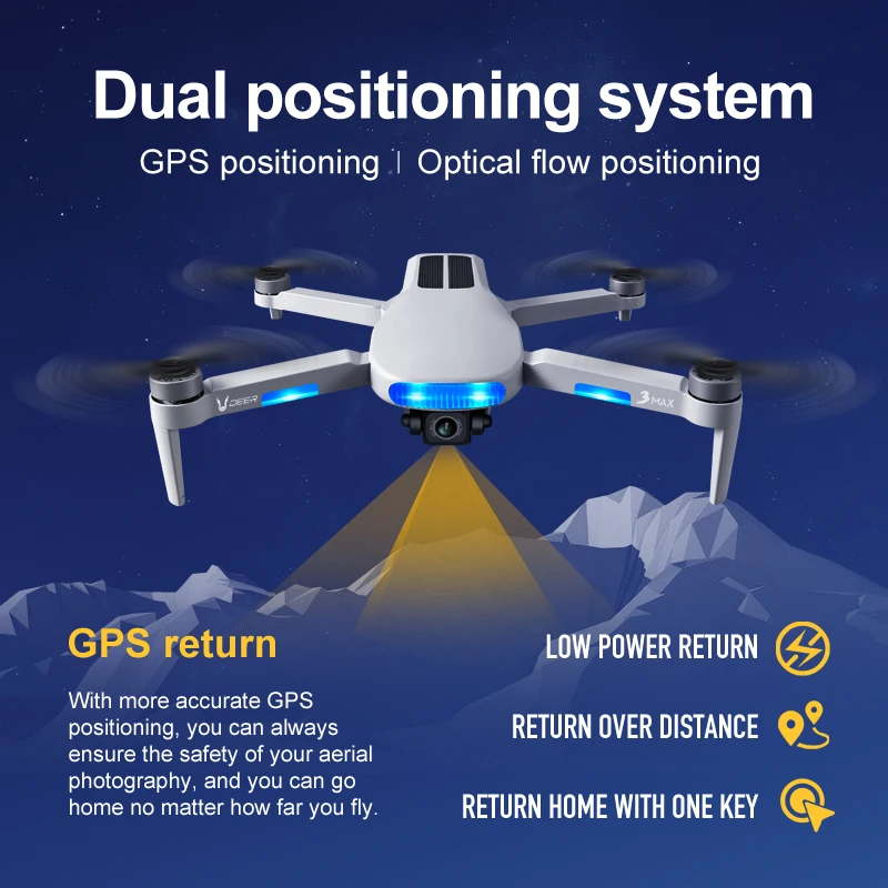 LU3MAX Drone with HD 8K Camera GPS Professional 5G WiFi FPV Long Distance Optical Flow Localization Foldable Brushless RC Drone enlarge