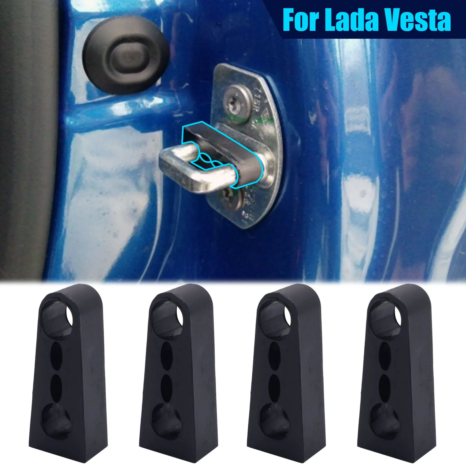 

Door Lock Damper For Lada Vesta SW Cross 2015-2023 Buffer Soundproof Sound Insulation Quiet Deaf Creaking Screaks Noise Seal