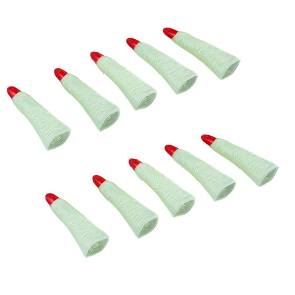 

10PCS Halloween Witch Fingers Fake Nails Luminous Glow-in-the-Dark Spooky Scary Witches Fingers Party Props Costume Fingers