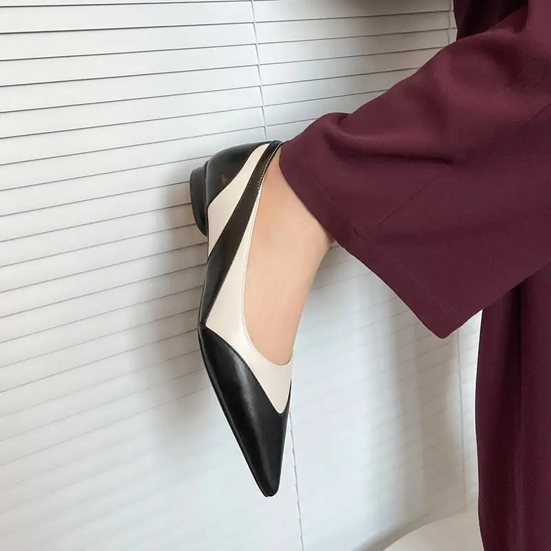 

Женская обувь из натуральной кожи, на низком каблуке, Размеры 33-41