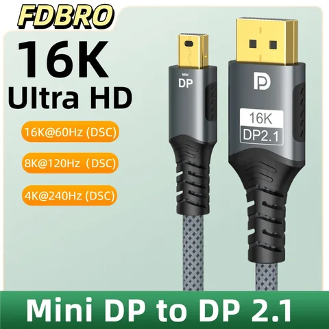 FDBRO Кабель Mini DisplayPort-DisplayPort DP1.4