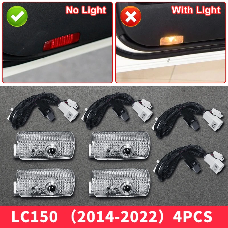 Автомобильная дверь Нижняя угловая лампа освесветильник педали окружающей среды Для Toyota Land Cruiser Prado 150 Fj150 LC150 J150 Аксессуары для модификации 2022 2021 2020 2019 2018 2017 2016 2015 2014 2013 2012 2011