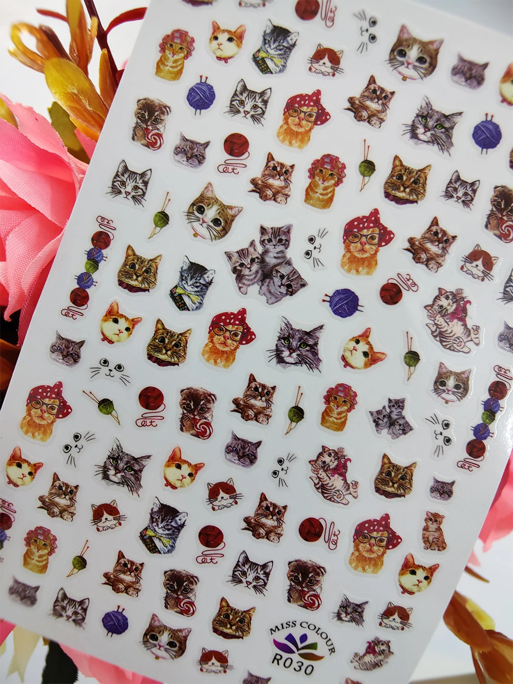 3D наклейка для ногтей художественная непослушная Акварельная самоклеящаяся с