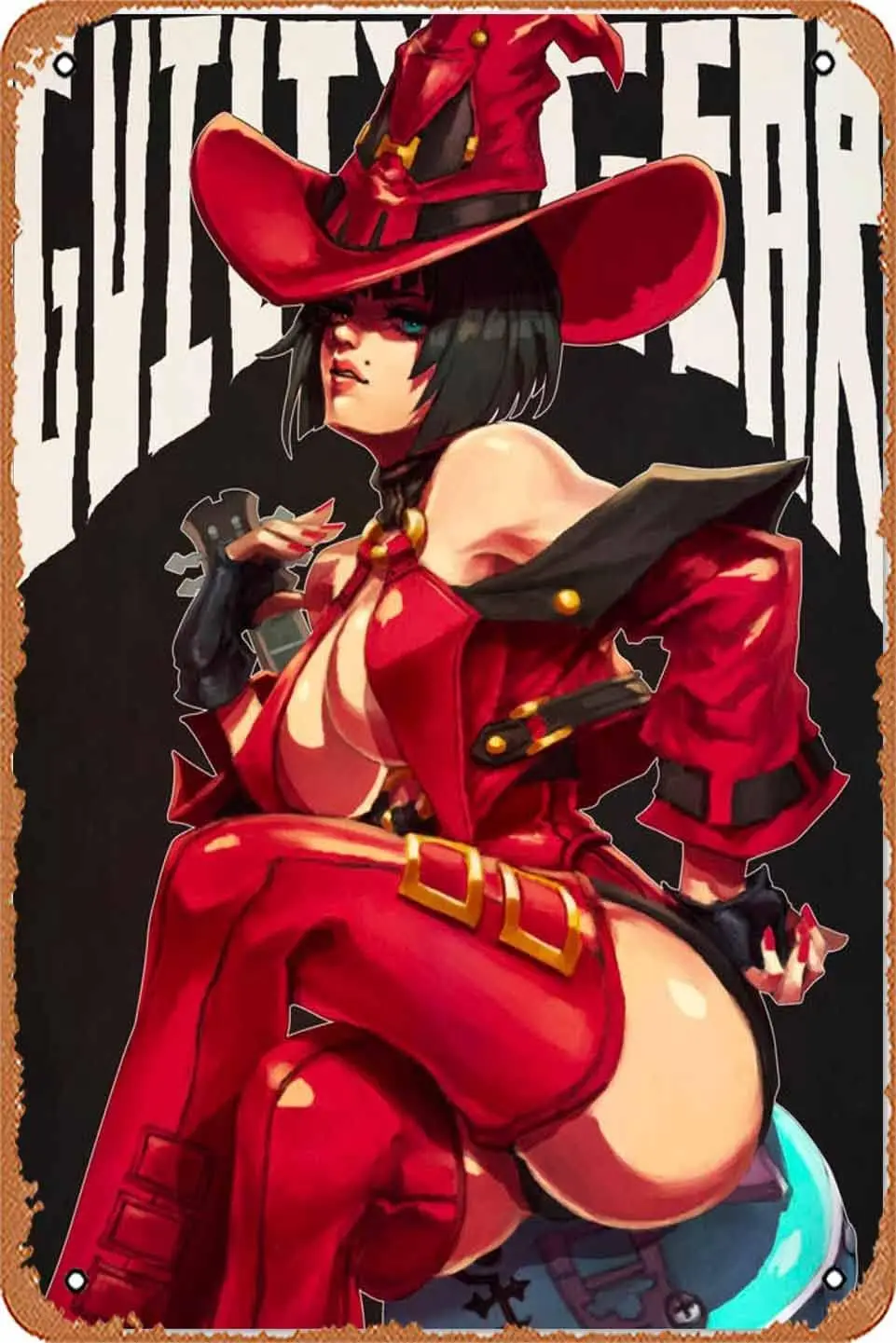 Фото Ретро металлическая табличка |   Guilty Gear - I-NO |   Винтажная забавная жестяная вывеска для подарка, домашний бар, кухня, паб, настенный декор, вывески 12x8 i знак №1