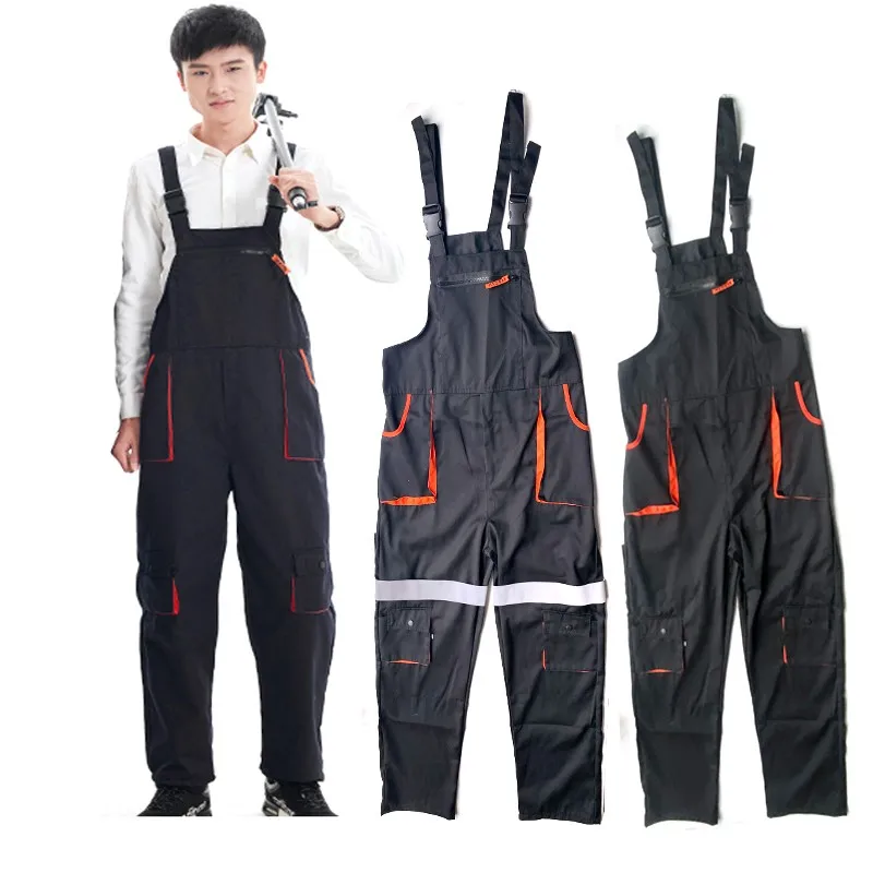 

Комбинезон для мужчин и женщин, рабочая одежда, комбинезон с высокой светоотражающей способностью, комбинезон на бретелях, комбинезон с несколькими карманами, Униформа, брюки-карго без рукавов спецодежда мужская одяг