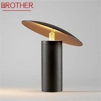 brother nordic vintage table lamp creative design black desk light modern fashion for home bedroom living room decorative