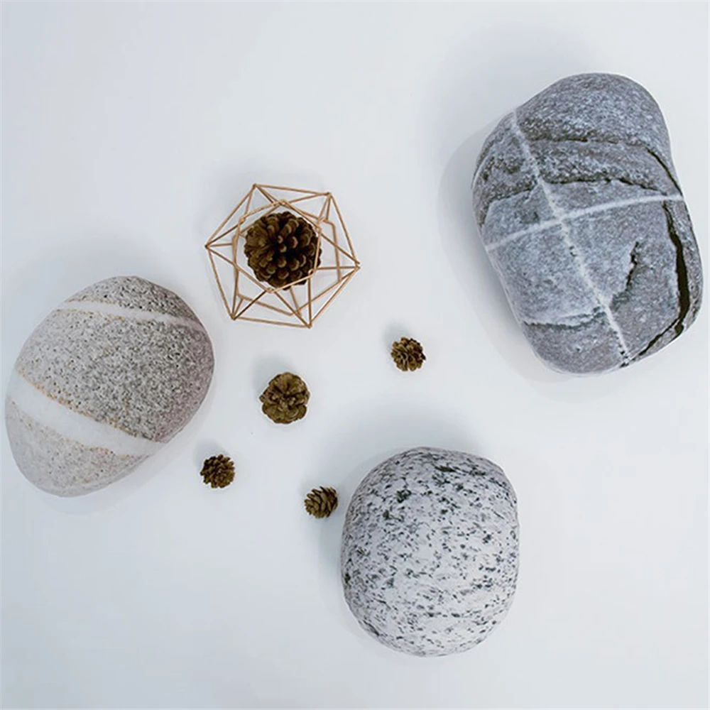 Плюшевая игрушка декор подушка мягкая галька камень диван имитация камня для