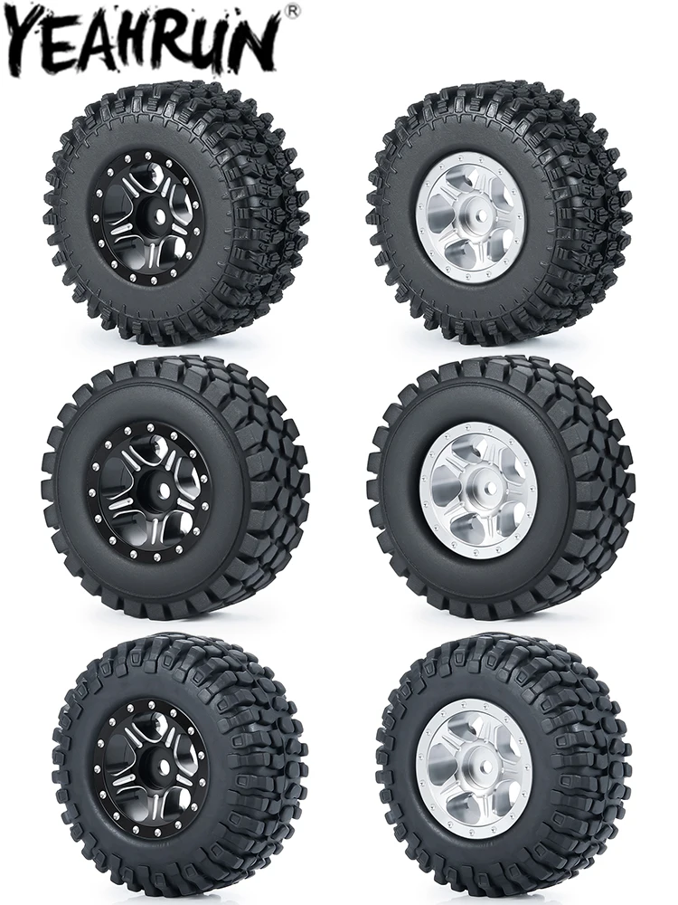 

Резиновые шины YEAHRUN 4 шт. и колесные диски 1,0 дюйма CNC Beadlock для 1/24 Axial SCX24 90081 00001 00002 комплект шин для радиоуправляемых автомобилей