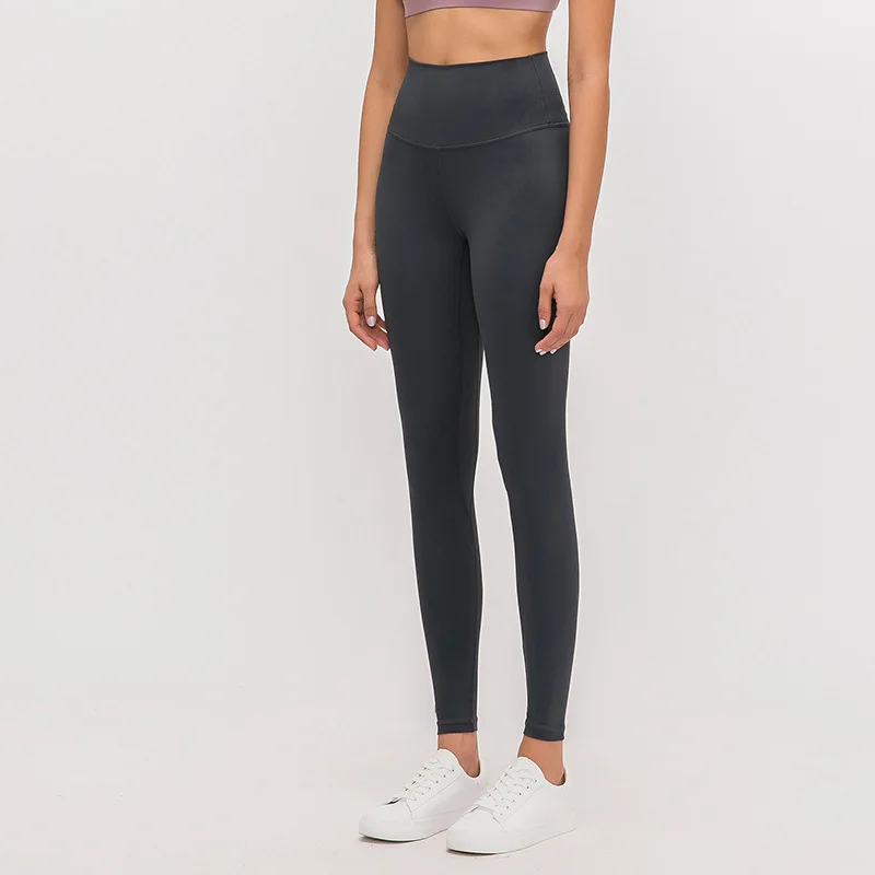 Summer new nude yoga pants women's high 