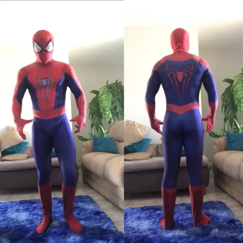 Фото ♥ Новый костюм на Хэллоуин 2026: Косплей-костюм Человека-паука TASM 2, мужской комбинезон-зентай для взрослых, полноразмерный боди-костюм ★ ★ ★ №2