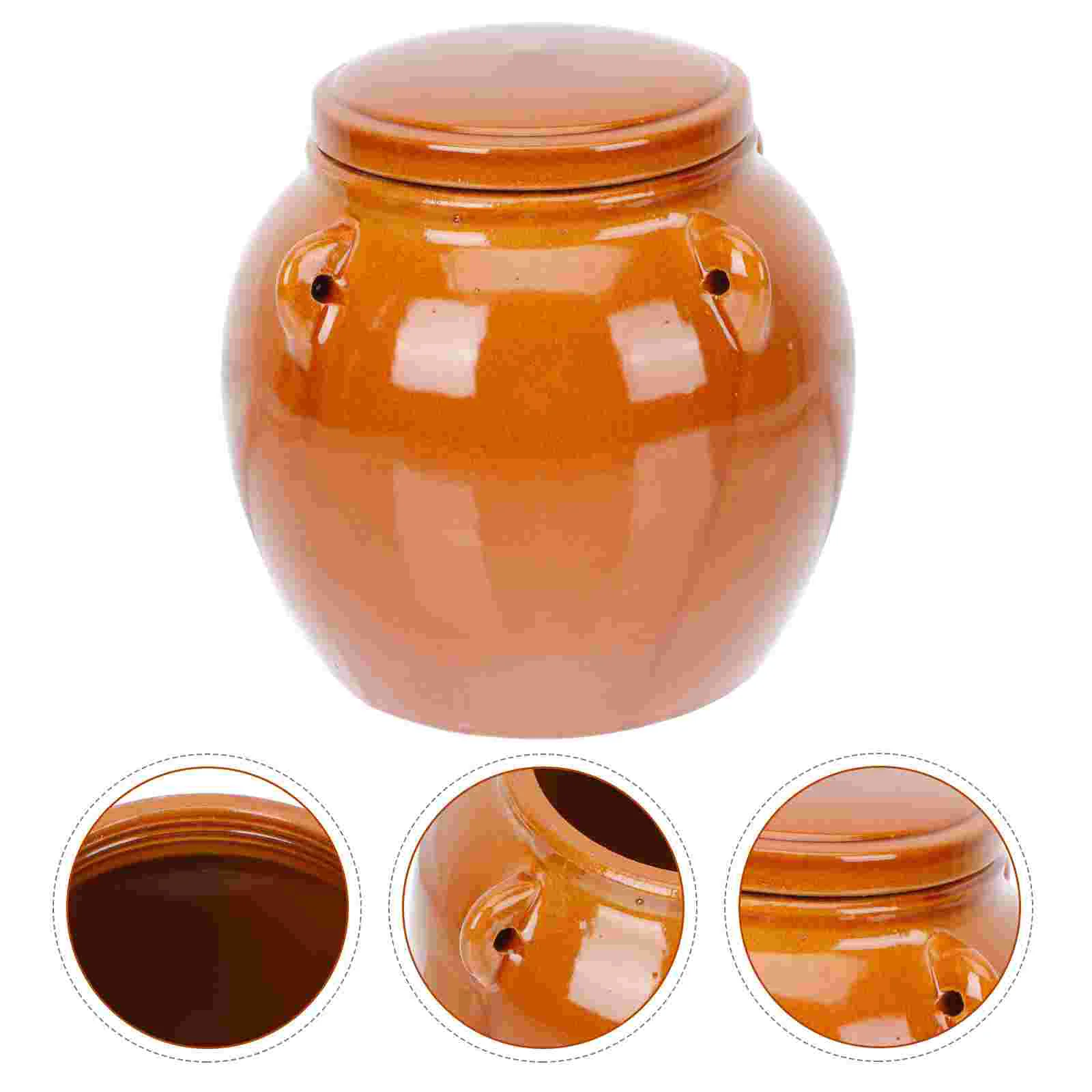 

Jar Glass Pickle Kit Fermenting Storage Fermentation Kimchi Pickling Ceramic Containers Chinese Lock Air Jars Pot Crock Rum