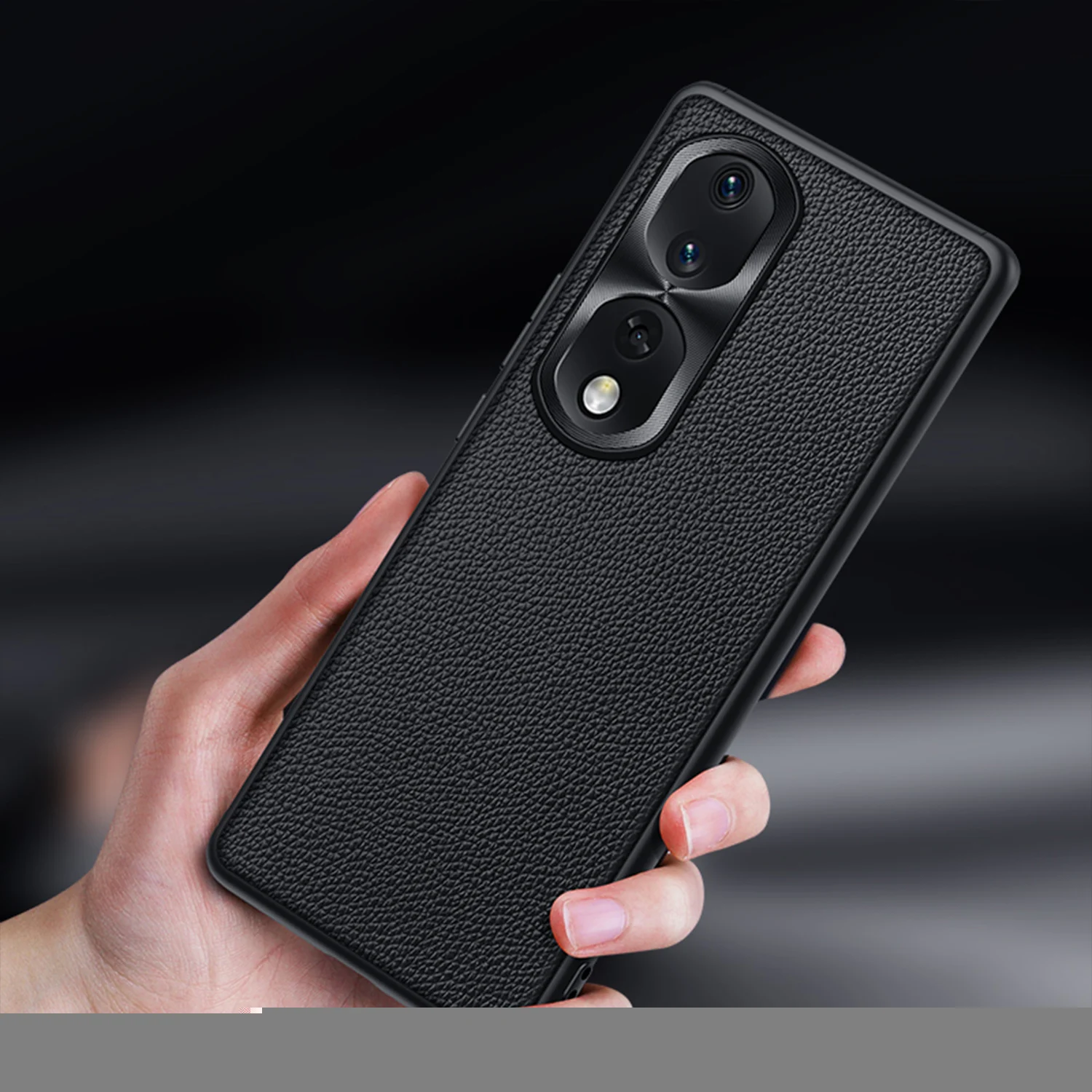 Genuine Leather Mobile Phone Cases For Honor 80 Pro 3d Lens Full Protector Cover For Honor80 Pro Coque Luxury Phone Shell