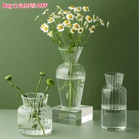 flower vase glasses for plants nordic glass flower vase transparent hydroponic glass flower pot home decoration table ornaments
