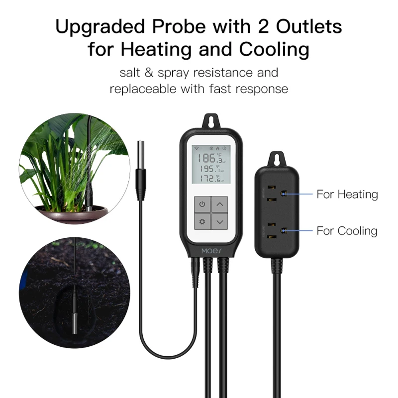 

Digital Temperature Controller 2.4ghz Cooling Homebrewing App Remote Control Durable With Timer Switch New Thermometer Wifi 2023