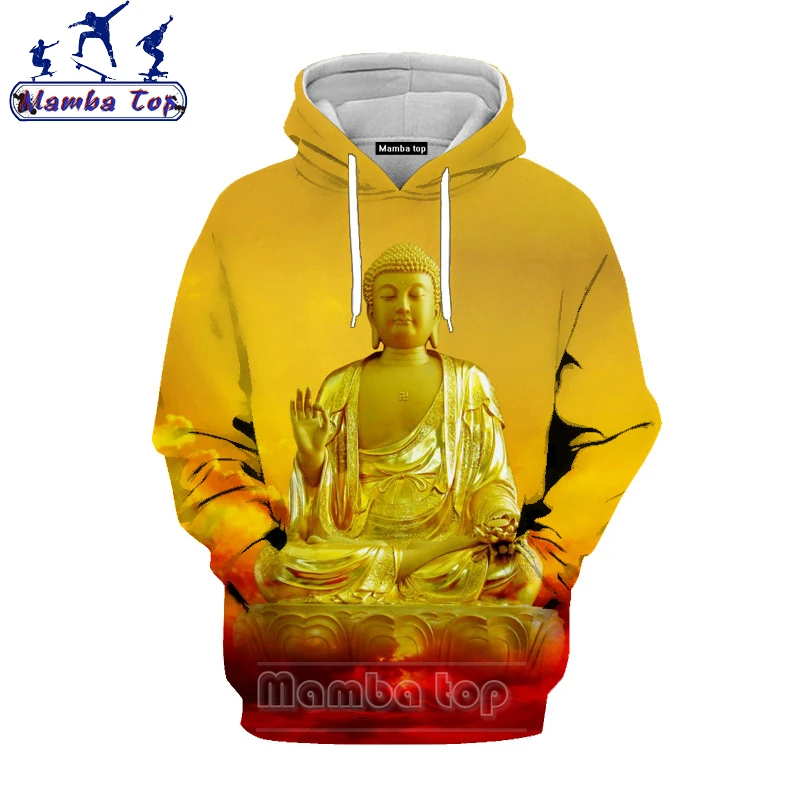 

Mamba Топ буддистские толстовки Мужская одежда религия вера женщины свитшот с длинным рукавом спортивная молния с капюшоном рубашка 3D печать Пальто футболка