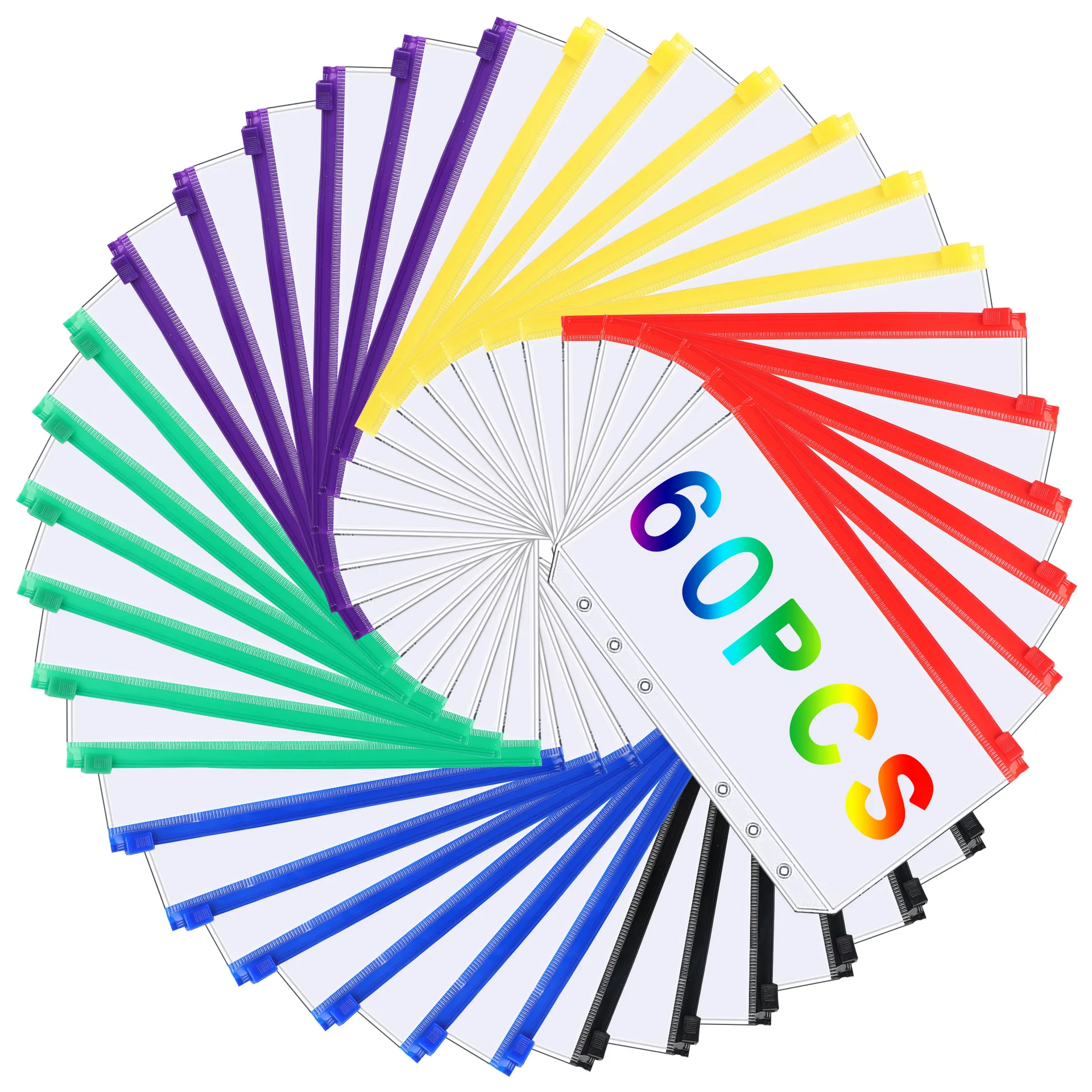 12/60 шт. карманных папок A6 Обложка для блокнота с вкладышами прозрачная цветная