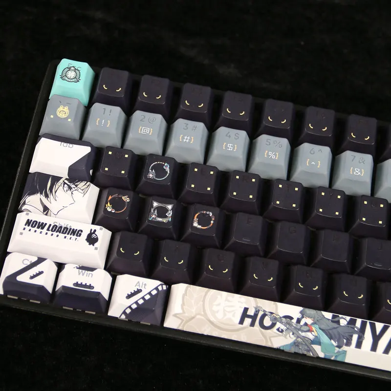 Фото Тематическая игра Zzz, 120 колпачков, игровая тема Hoshimi Miyabi, Pbt, пятисторонняя сублимация, вишневый профиль, передняя гравировка с боковой гравировкой, колпачок №3