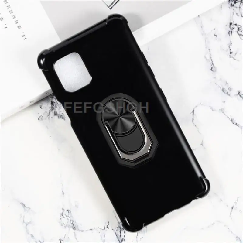 Мягкий силиконовый чехол из ТПУ с кольцом на заднюю панель для LG Q92 Q 92 LGQ92