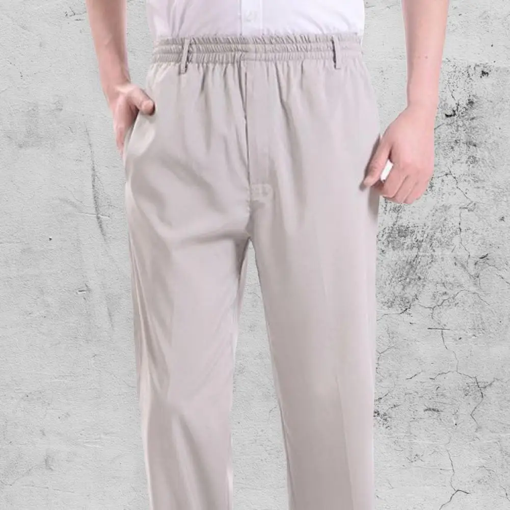 

Father Trousers Loose Father Pants Mid Waist Elderly Men Father Pants