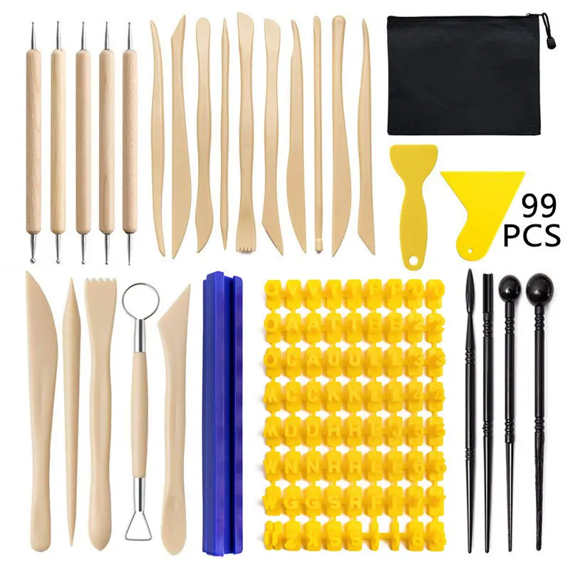 

Clay Tools Kit Sculpting Set Sculpt Smoothing Wax Carving Pottery Ceramic Tools Polymer Shapers Modeling Carved Tool Sculpture