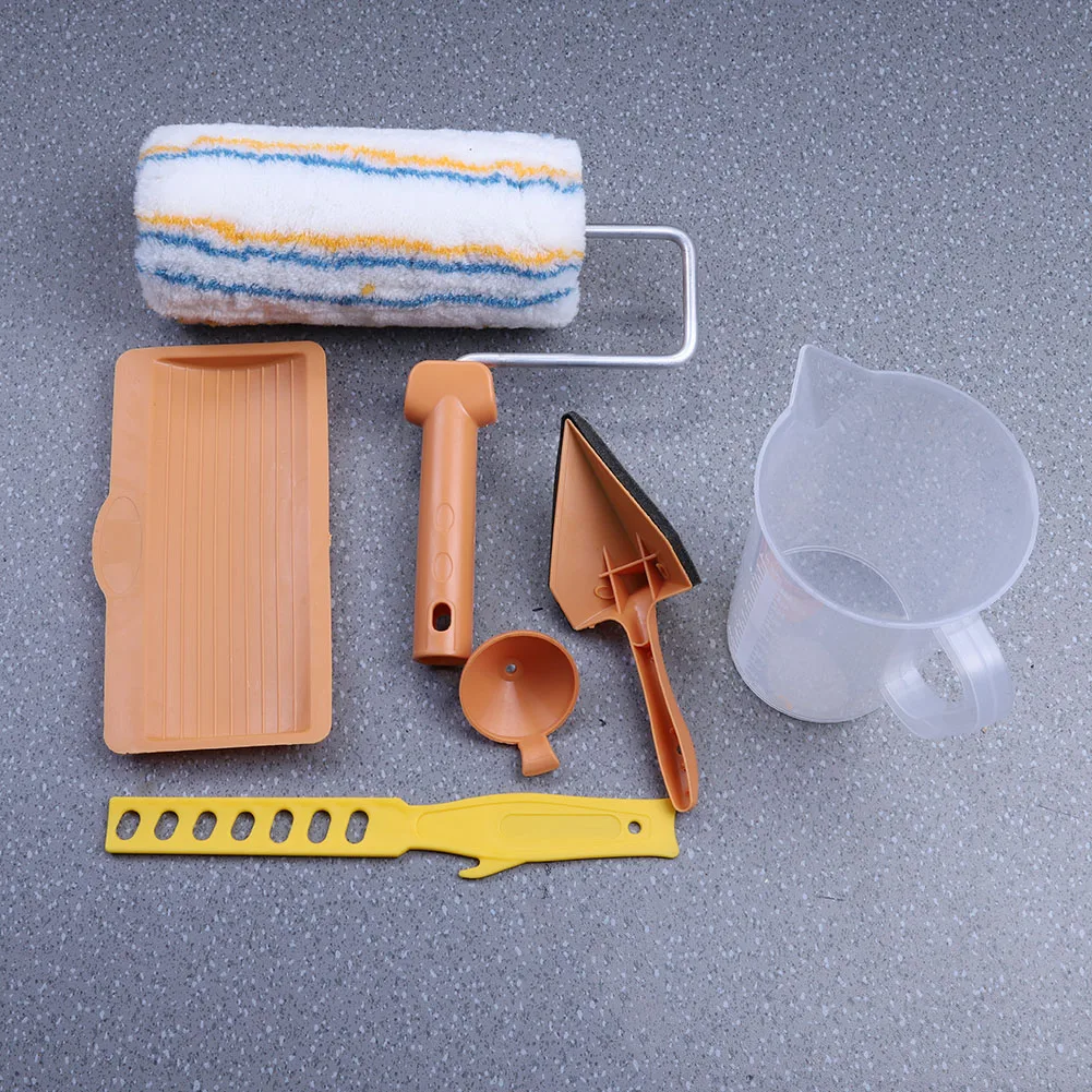 

5/6pcs Multifunctional Paint Roller Corner Brush Handle Tools Wall Painting Roll DIY Household Easy to Operate Painting Brushes