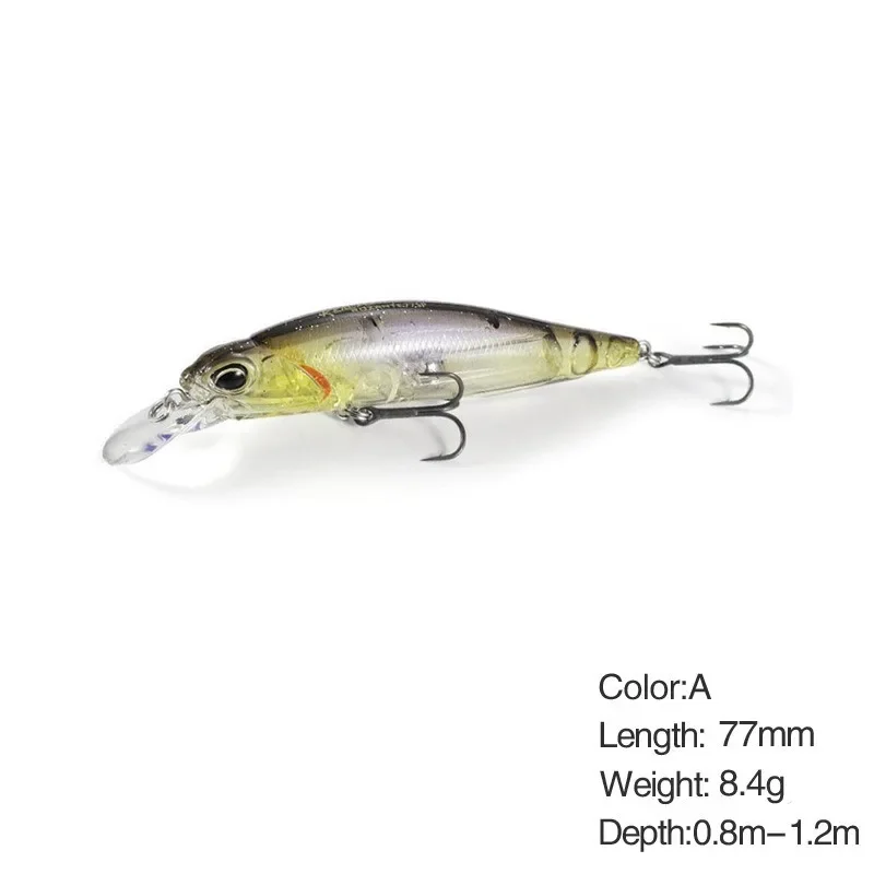 2021 лазерная рыболовная приманка для гольяна 77 мм 8 4 г крючки Pesca воблер рыбы