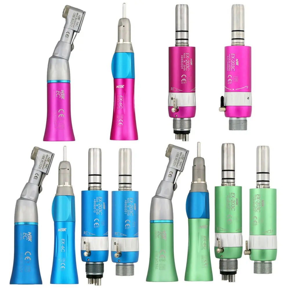 

Стоматологический низкоскоростной наконечник, комплект воздушных моторов с контурным углом, 2/4 отверстий, розовый, синий, зеленый