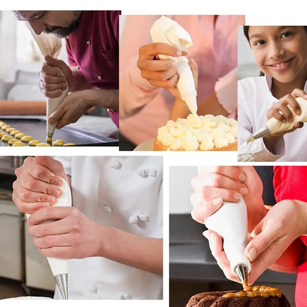 Кондитерский мешок для украшения торта хлопчатобумажный холщовый многоразовый