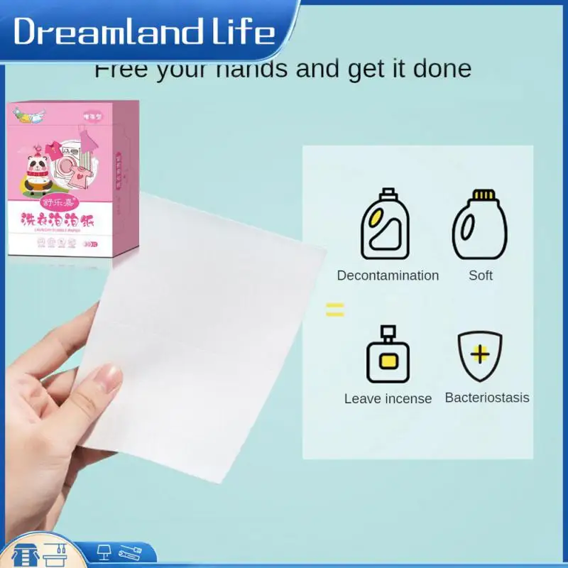 

Fragrance Bubble Laundry Tablet Strong Decontamination Stain-removing Laundry Detergent Sheet Cleaning Mite Suppression
