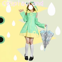 shugo chara cosplay costume anime shugo chara costume women suit cute frog raincoat girl dress with stocking role play outfit