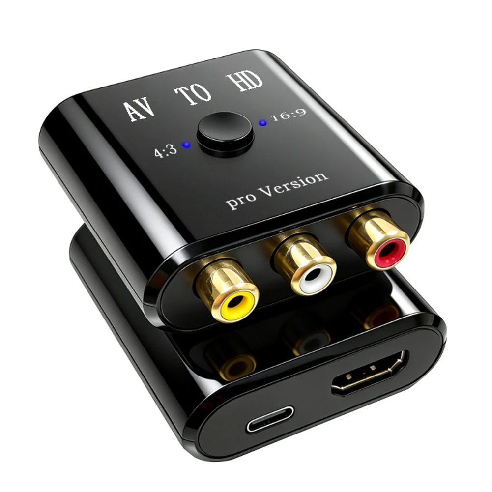 Фото (A30I) Конвертер RCA AV в HDMI-совместимый, AV/CVSB L/R Video Box, поддержка HD 1080P, выход NTSC/PAL №4