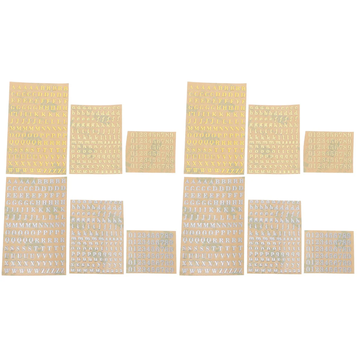 

12 Pcs Self-adhesive Letter Stickers Number Stickers DIY Alphabet Number Stickers
