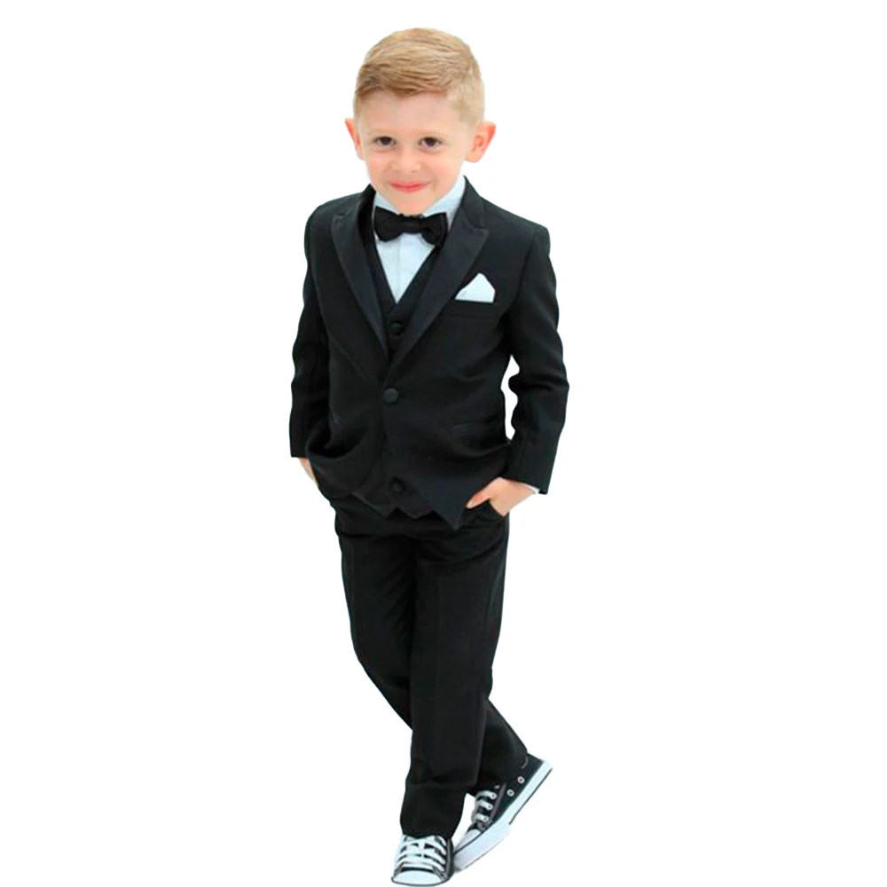 Boys Suits Wedding Tuxedo Jacket Set 3 Piece Blazer Vest Pants Fashion Kids Clothing תחפושות לילדות 2023