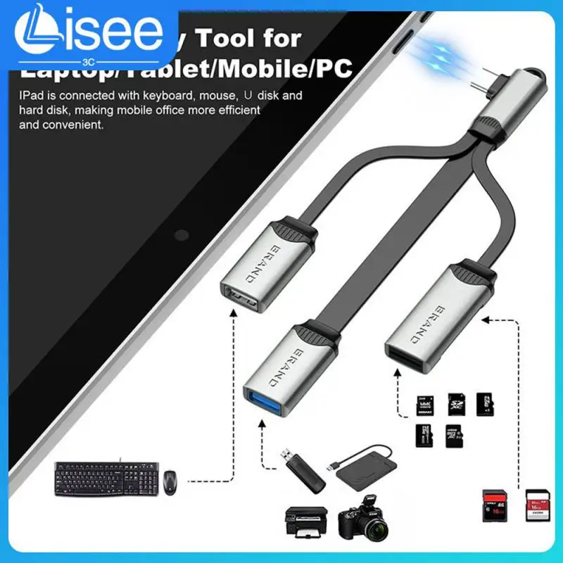 

Portable Type C Docking Station Data Transmission Type-c 4 In 1 Splitter Small Aluminum Alloy Usb Expansion Dock High-speed