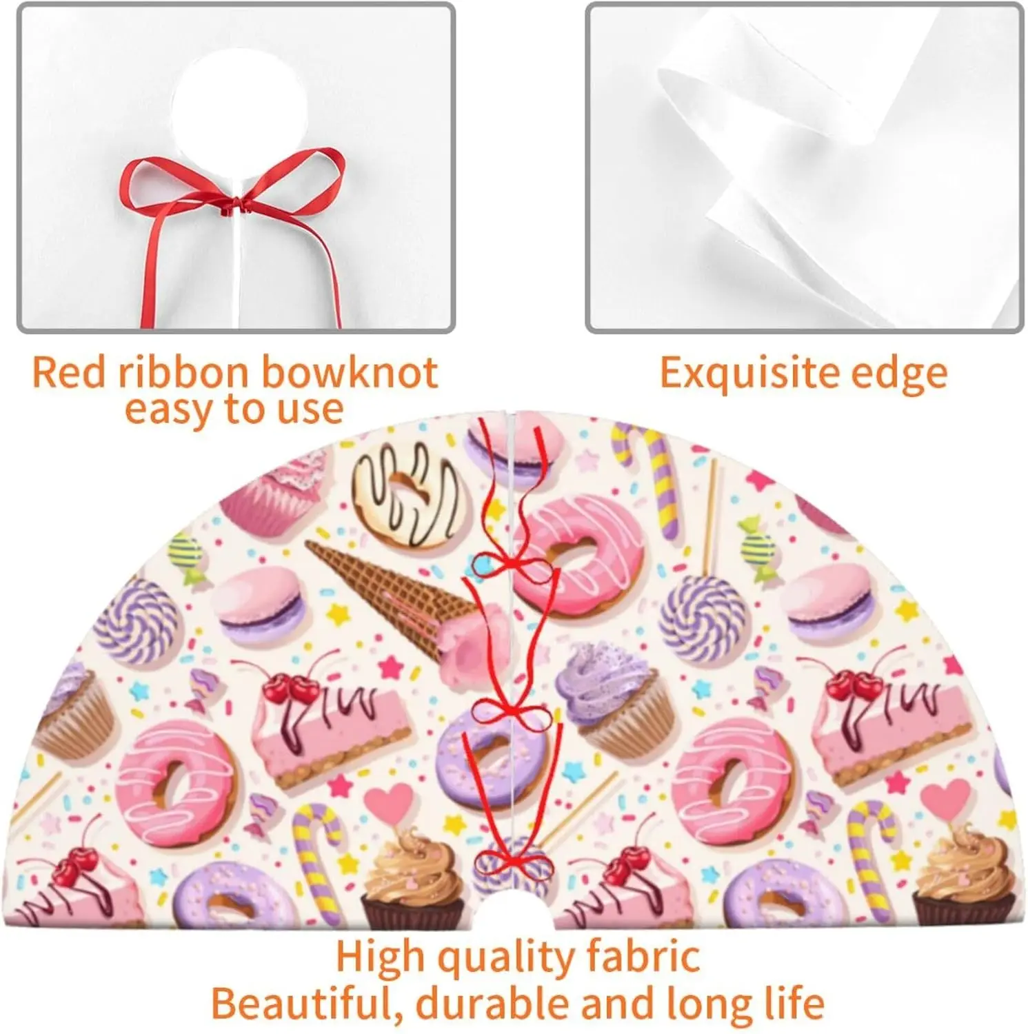 Леденцы конфеты макарун капкейк юбка на рождественскую елку 36 дюймов для