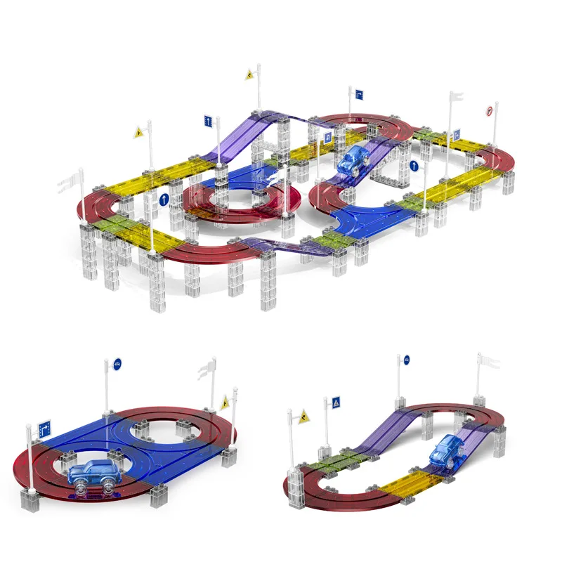 Магнитные строительные треки с электронной планкой искусственная головоломка