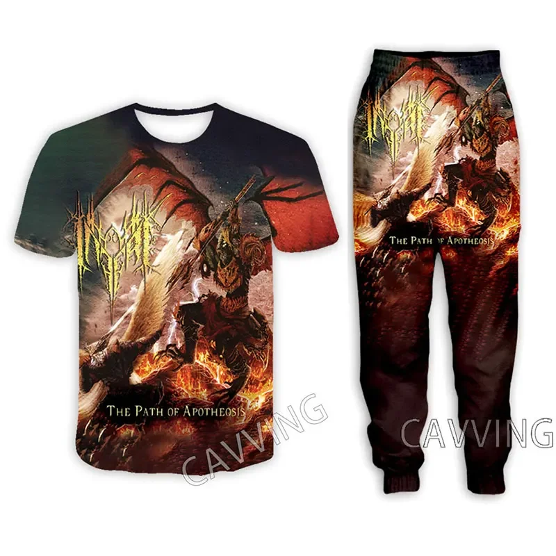 Костюм из футболки и брюк с 3D принтом